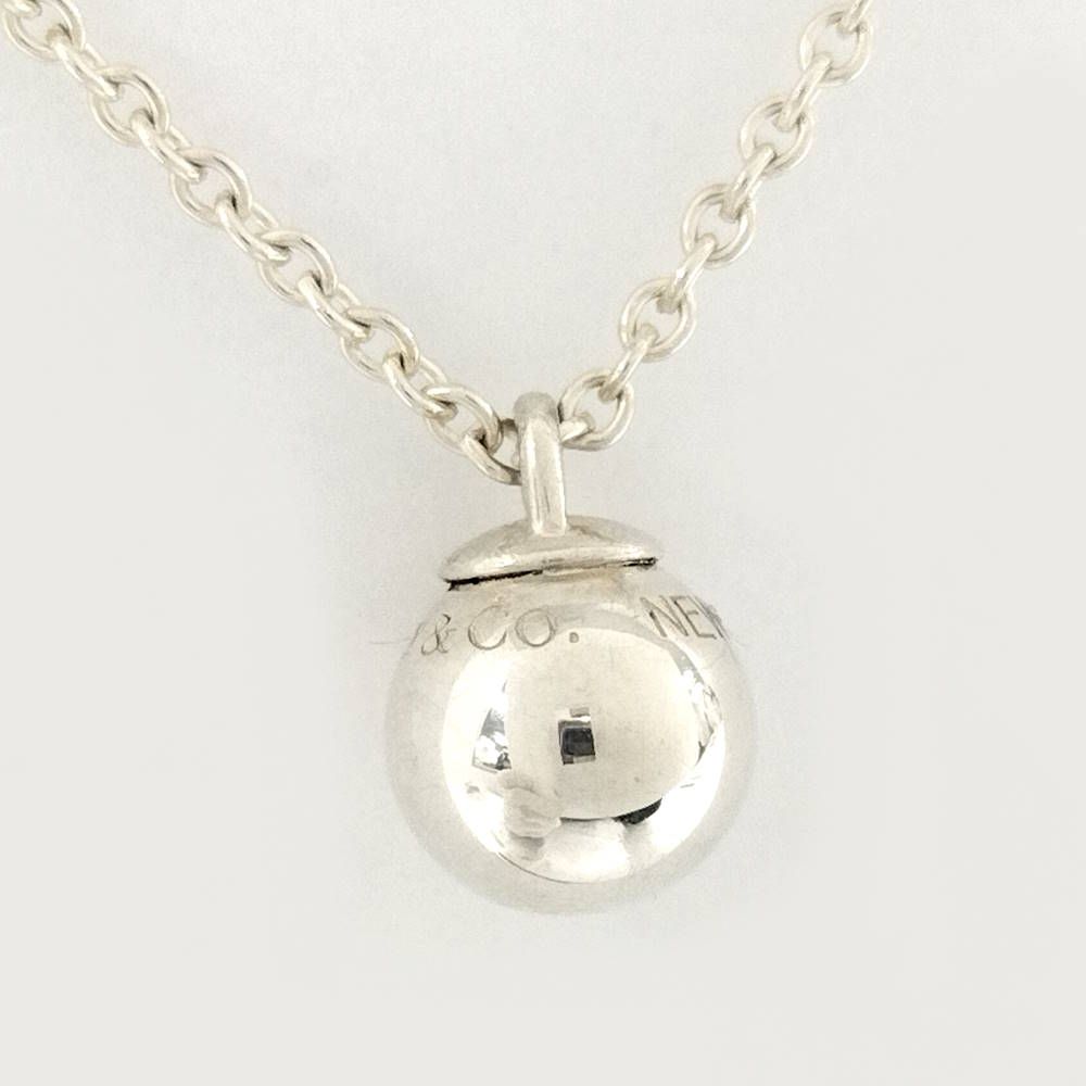 Tiffany & Co Ball Pendant Necklace Silver