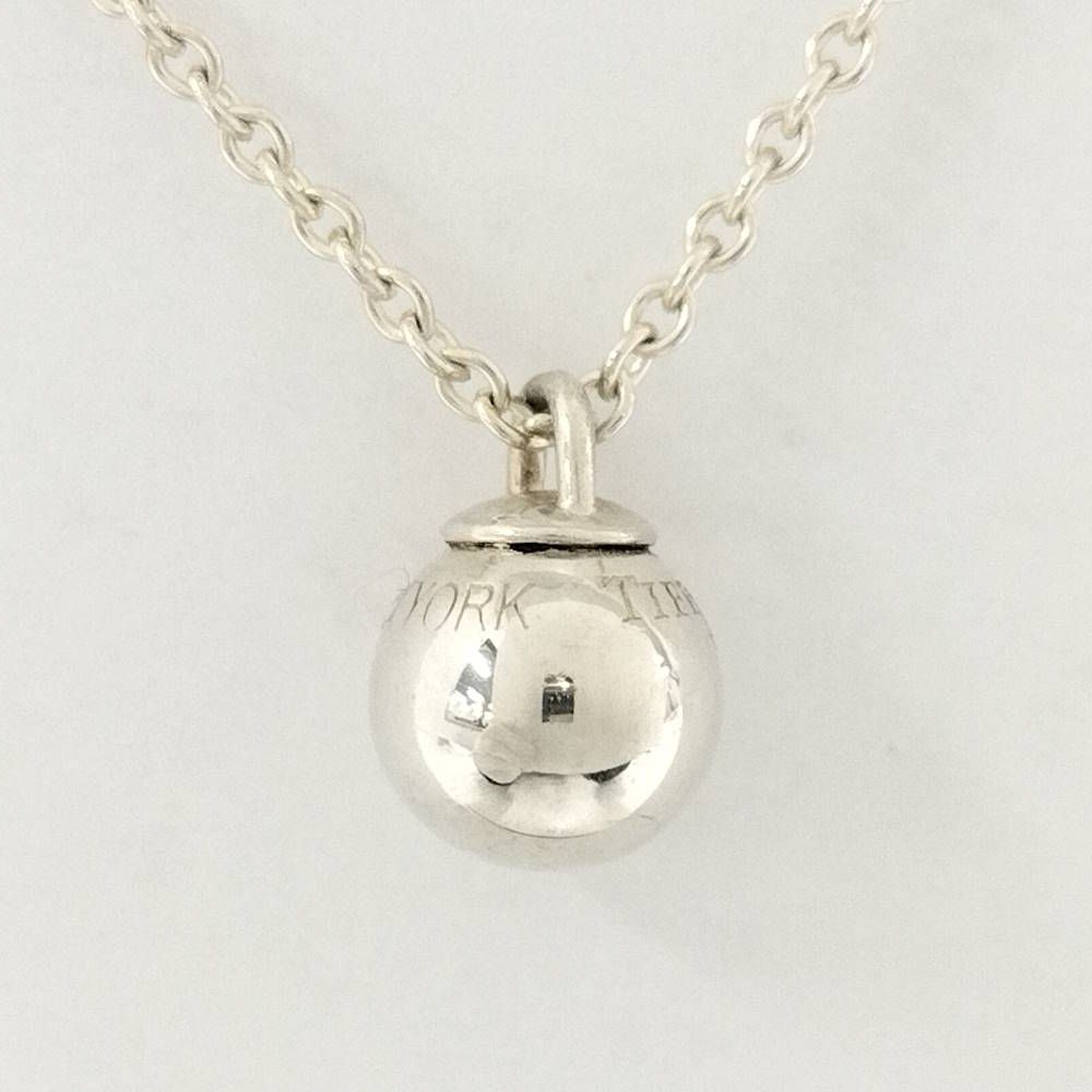 Tiffany & Co Ball Pendant Necklace Silver — view 2