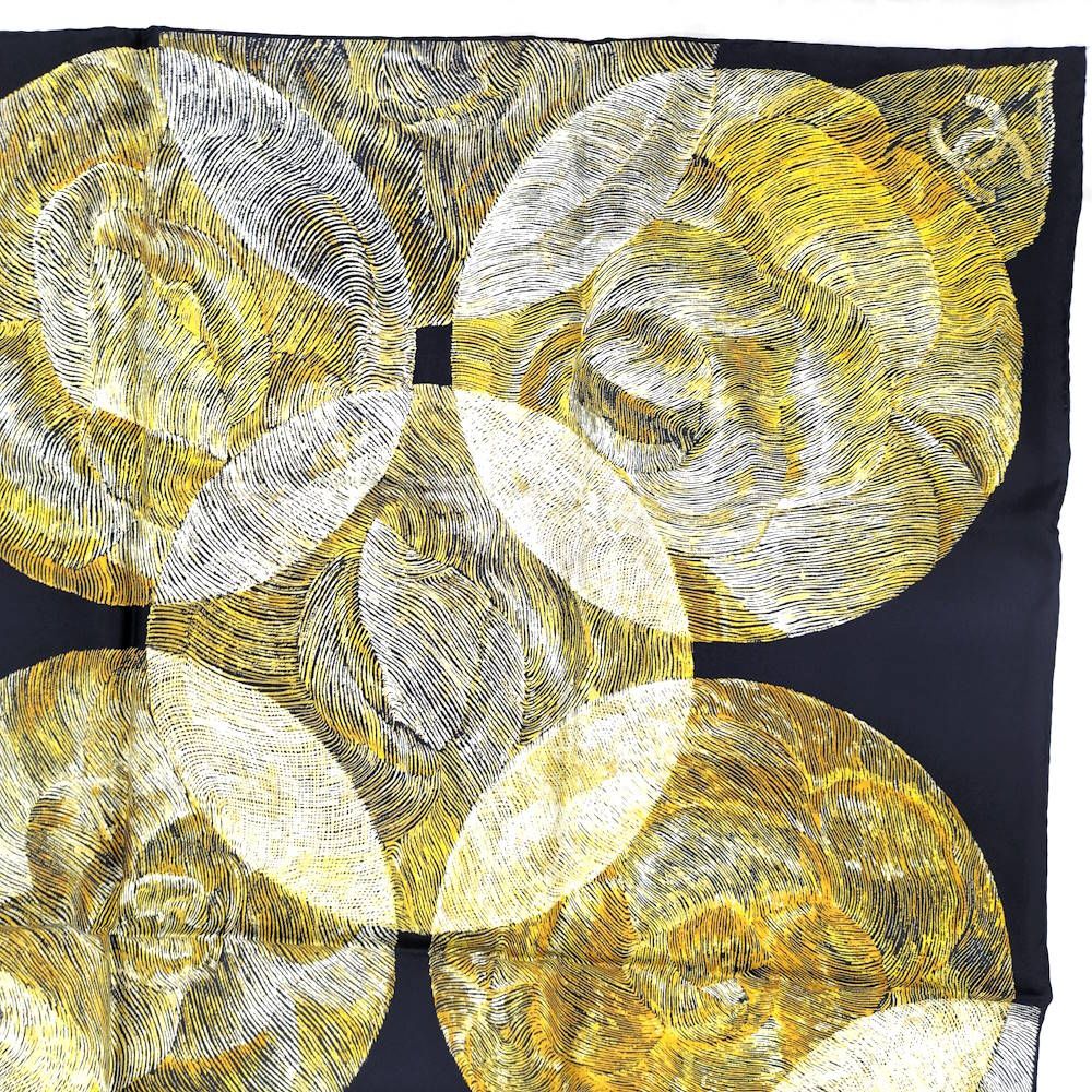 Chanel Scarf Camellia CC Logo Silk — view 5