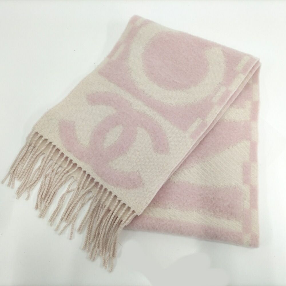 Chanel Cashmere Silk Pink Scarf — view 6