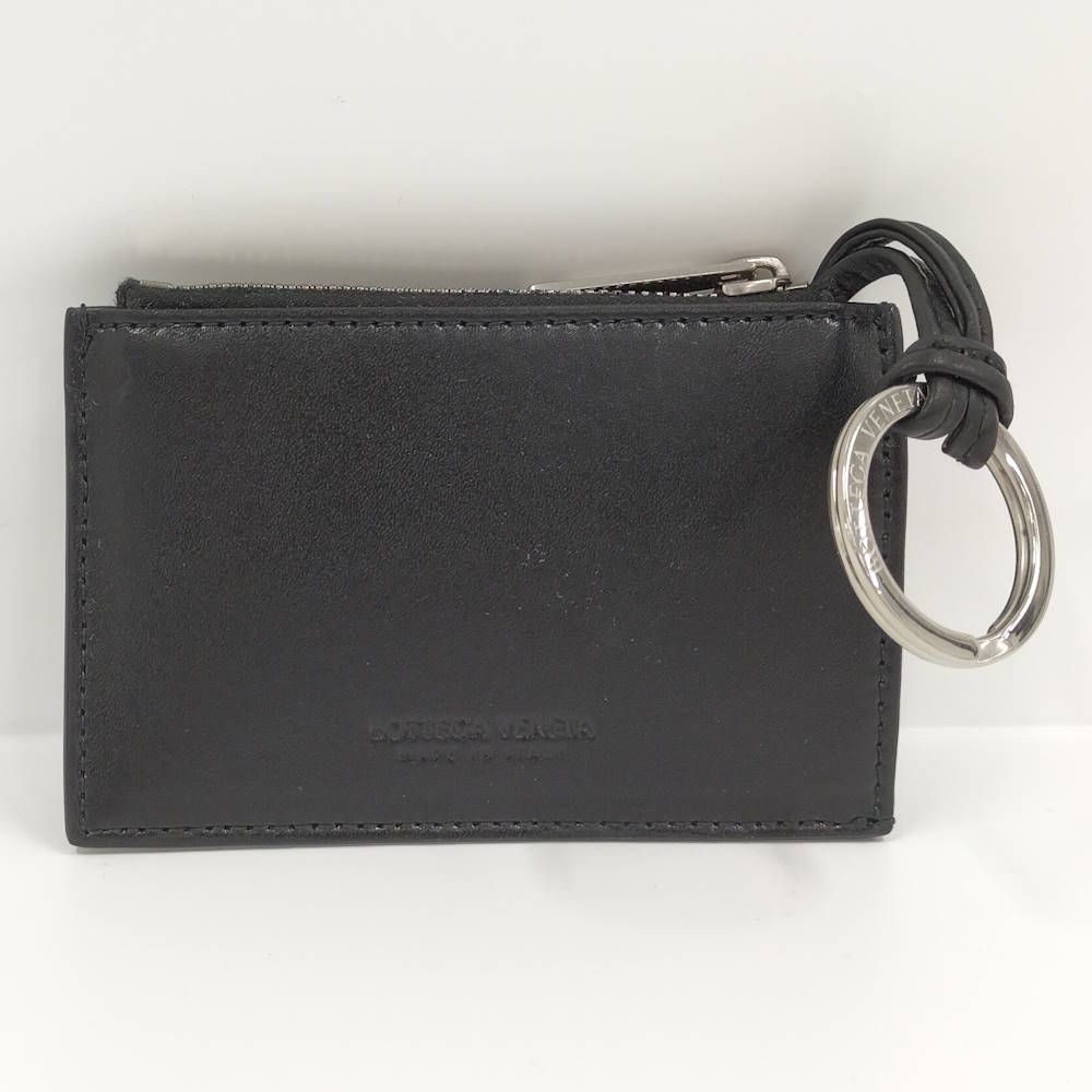 Bottega Veneta Coin Case Maxi Intrecciato Leather Black — view 2