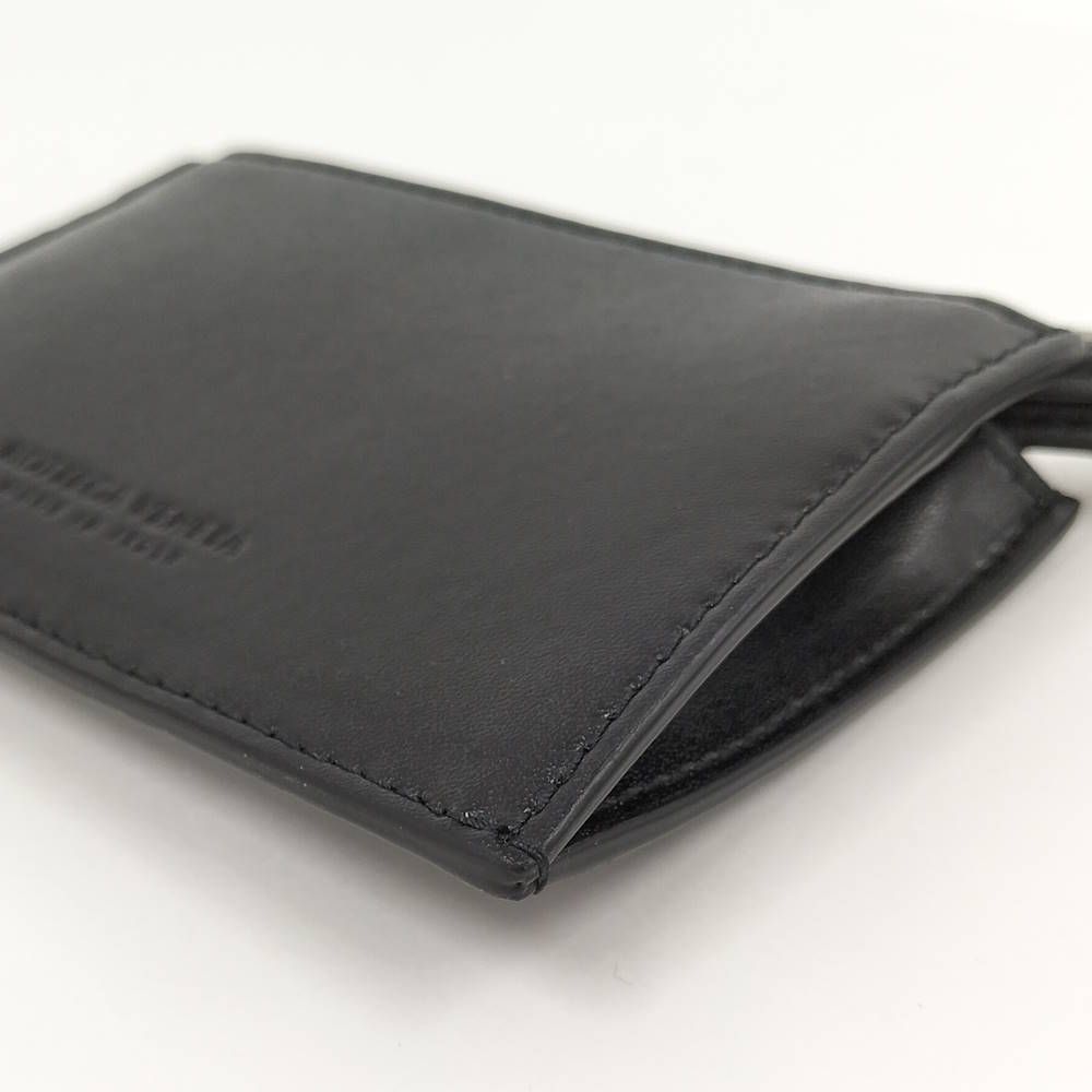 Bottega Veneta Coin Case Maxi Intrecciato Leather Black — view 4