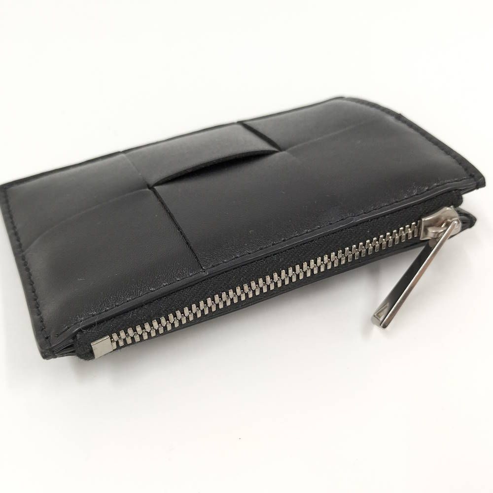 Bottega Veneta Coin Case Maxi Intrecciato Leather Black — view 5