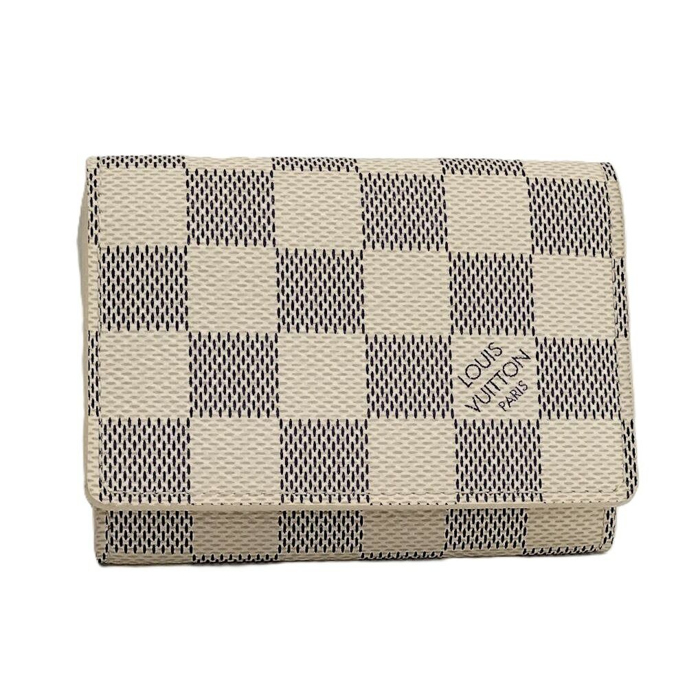 Louis Vuitton Envelope Carte de Visite Card Case Damier Azur