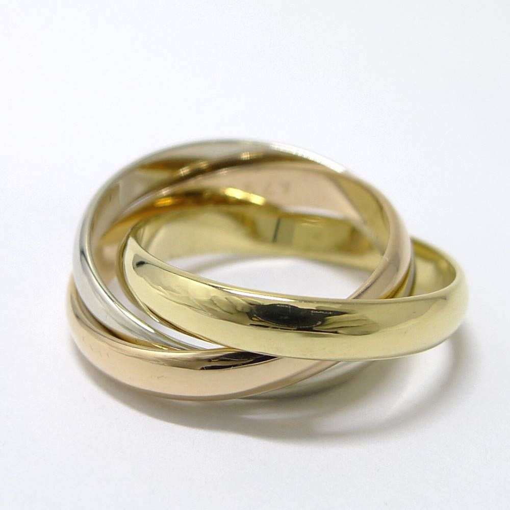 Cartier Trinity Ring YG PG 18k White Gold YG PG Three — view 4