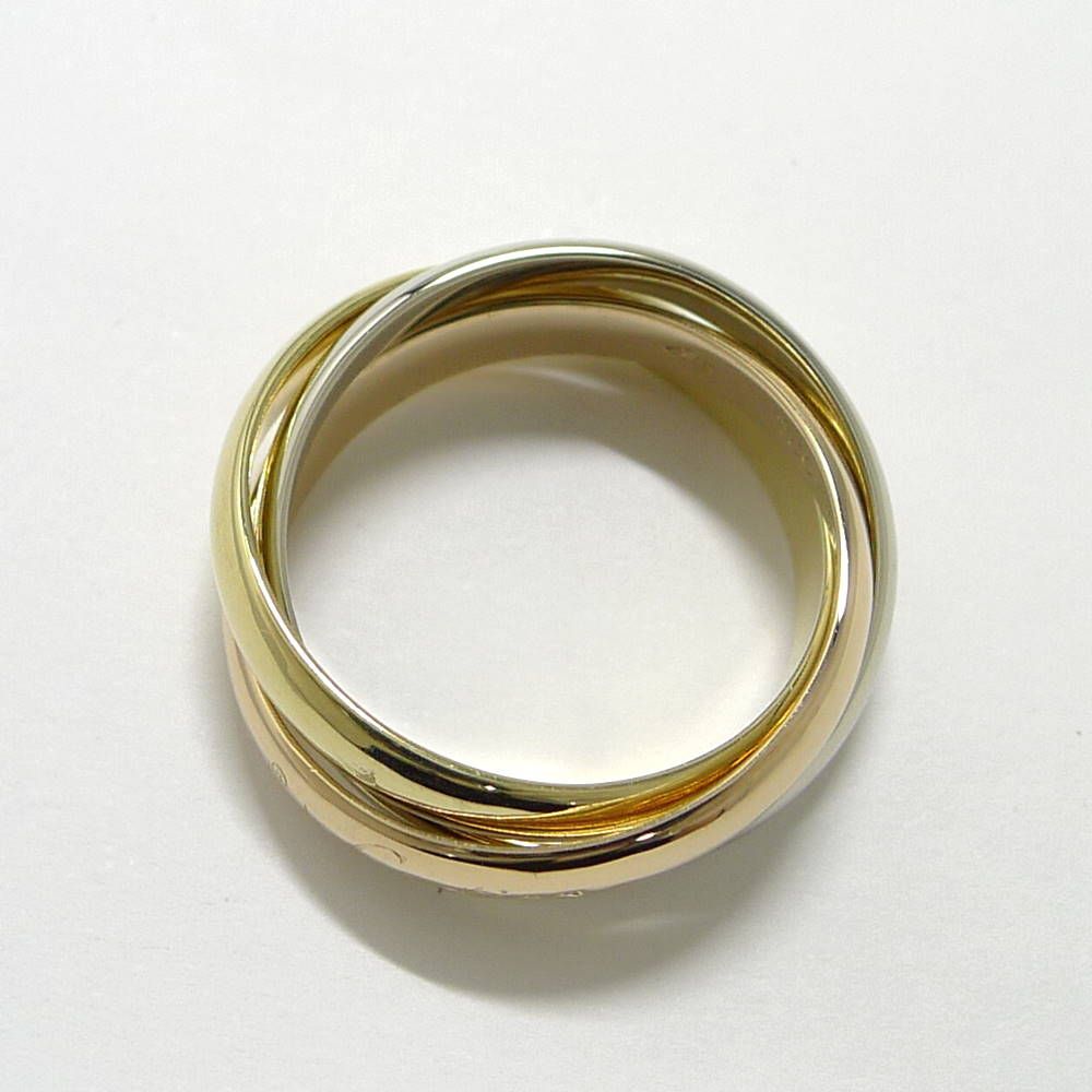 Cartier Trinity Ring YG PG 18k White Gold YG PG Three — view 2