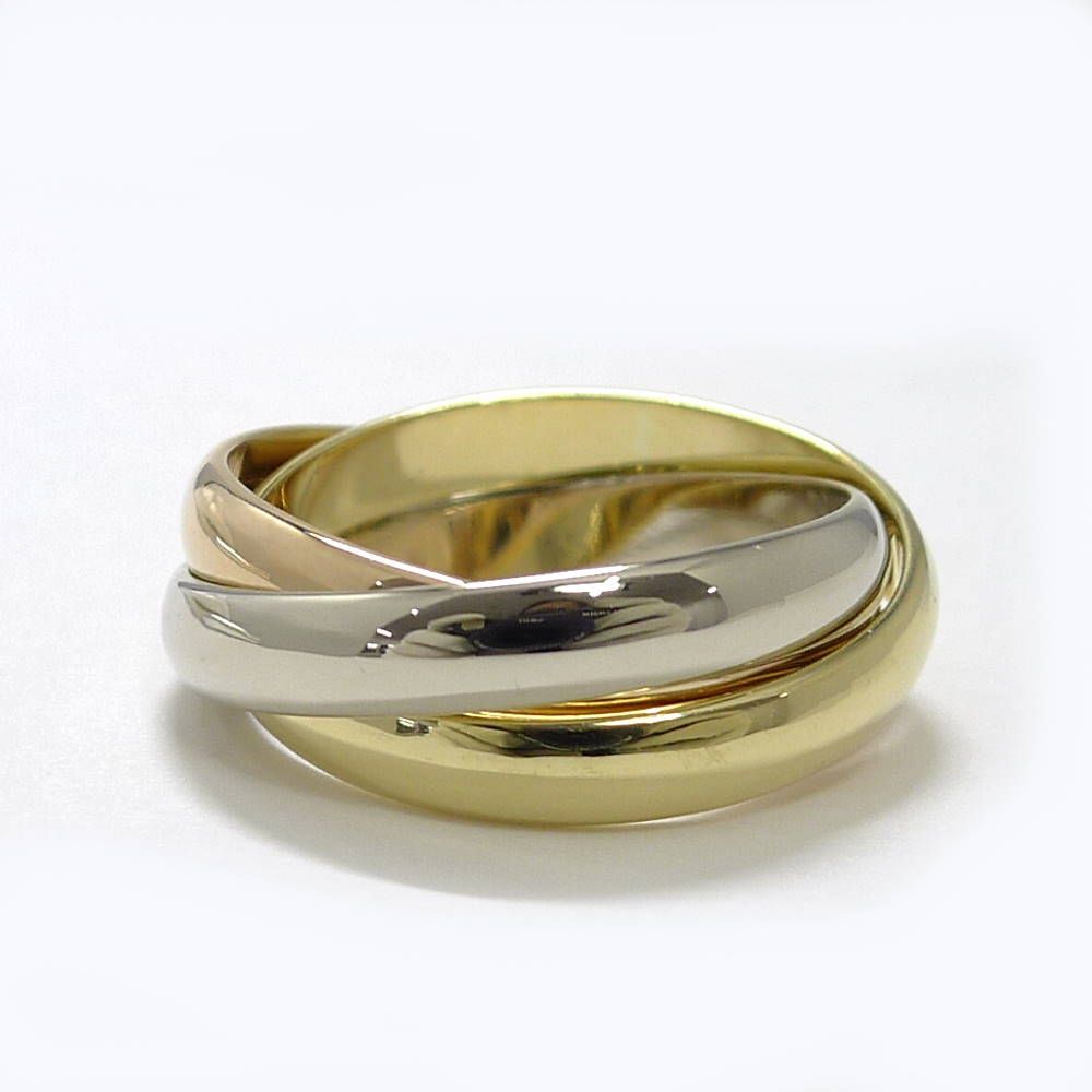 Cartier Trinity Ring YG PG 18k White Gold YG PG Three — view 3