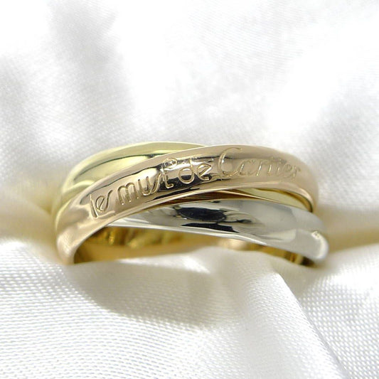 Cartier Trinity Ring YG PG 18k White Gold YG PG Three