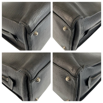 Gucci Black Silver Leather Business Briefcase — view 4
