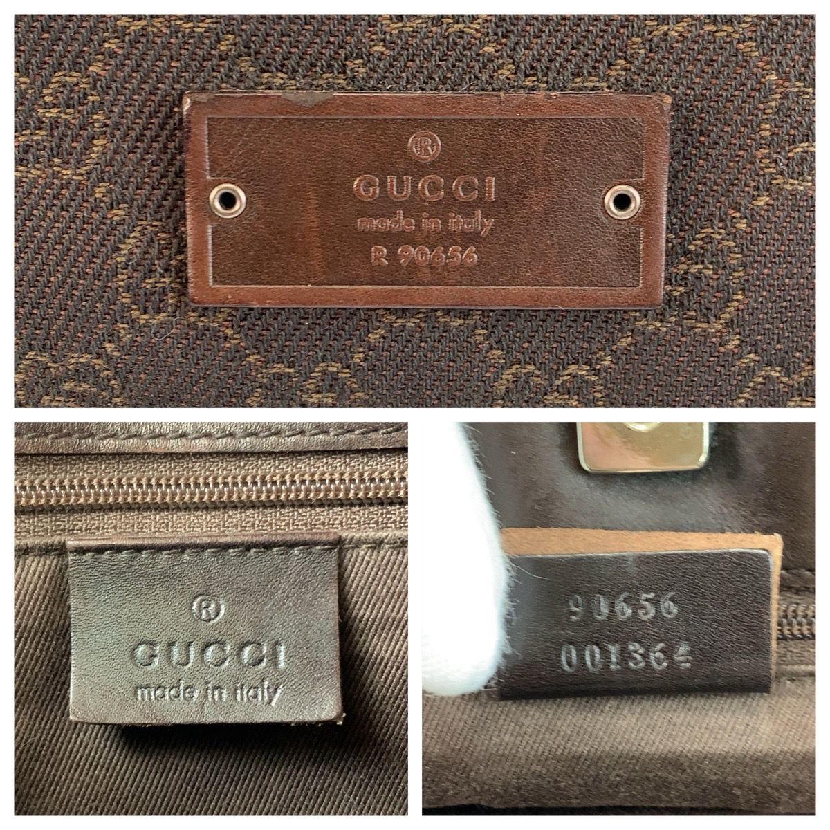 Gucci Brown Silver GG Canvas Shoulder Bag Pochette — view 3