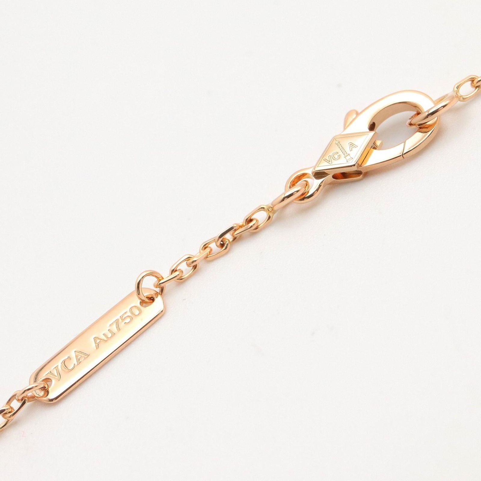 Van Cleef & Arpels Necklace Vintage Alhambra 38 42.5 cm 18k Pink Gold Diamond — view 3