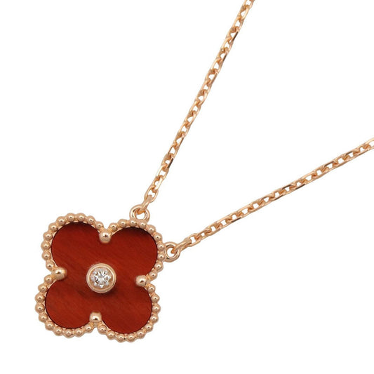 Van Cleef & Arpels Necklace Vintage Alhambra 38 42.5 cm 18k Pink Gold Diamond