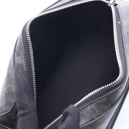 Celine Shoulder Bag Triomphe Black Canvas Leather — view 3