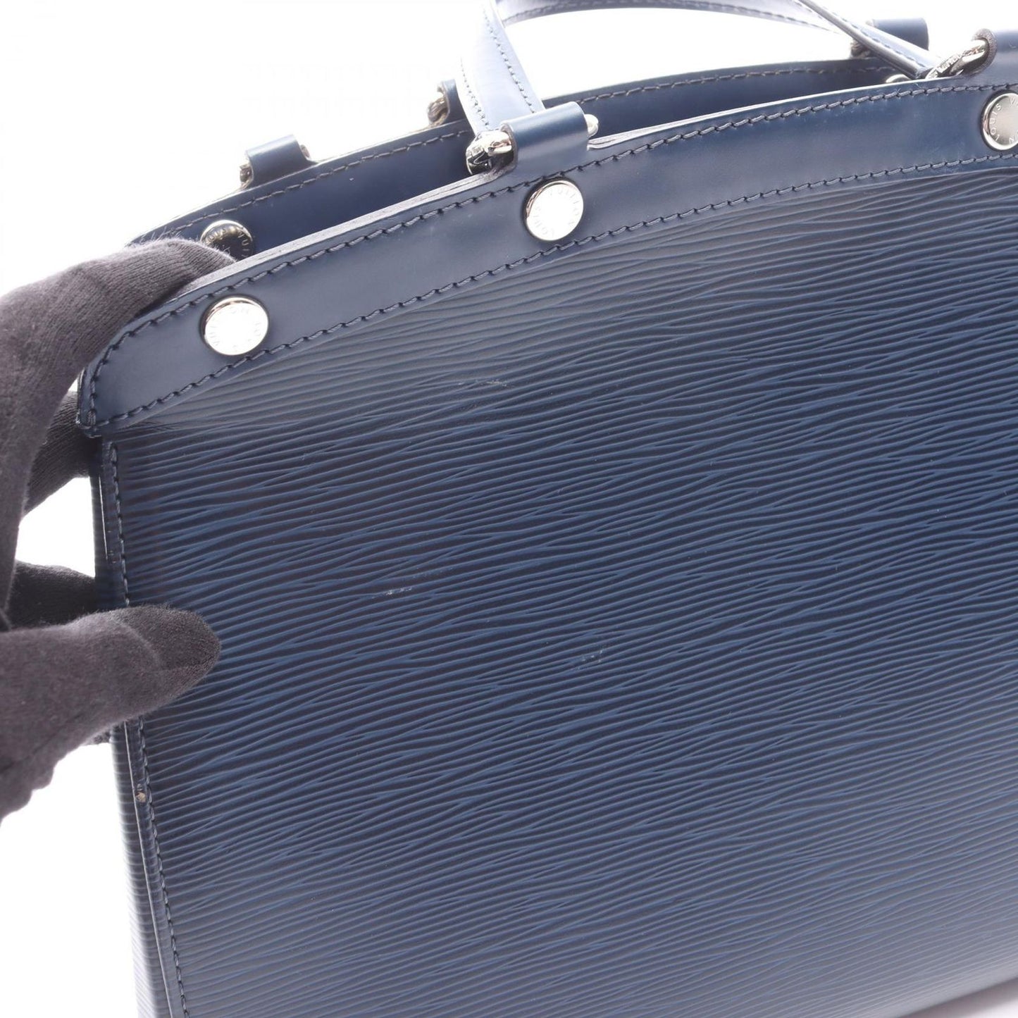 Louis Vuitton Handbag MM 2-Way Andigo Blue Leather MM — view 8