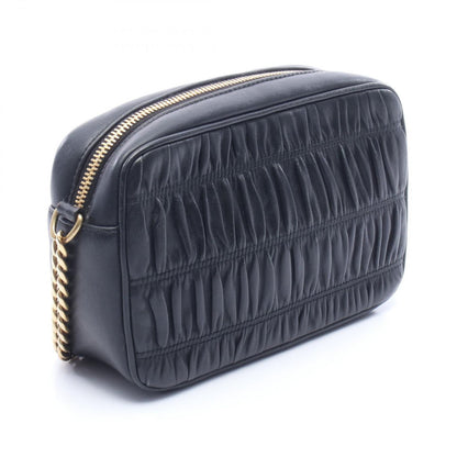Prada Shoulder Bag Nappa Gaufre Black Leather Full Chain — view 2