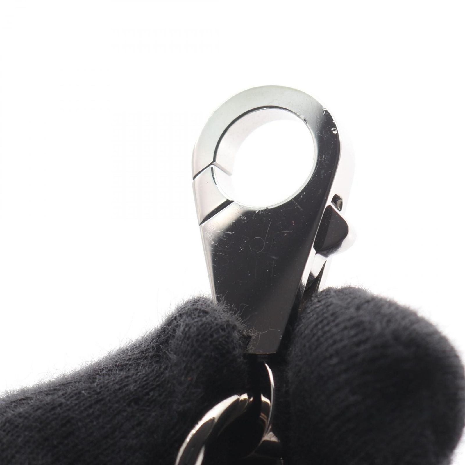 Hermes Charm Attache Soie Etoupe Leather Keychain — view 5