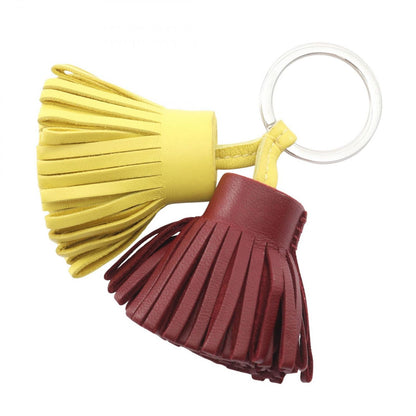 Hermes Key Holder Carmen Unodos Lime Rouge Ash Leather