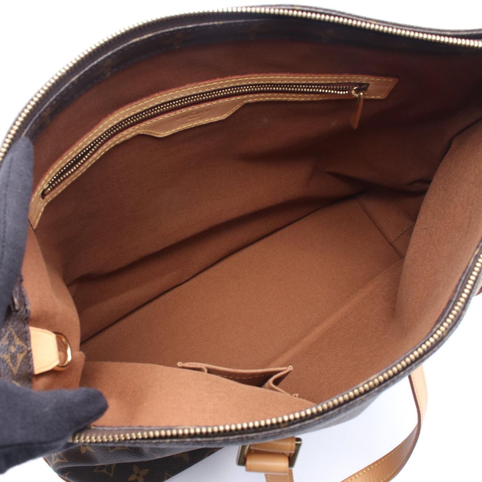 Louis Vuitton Tote Cabas Mezzo Canvas Leather Cover — view 3