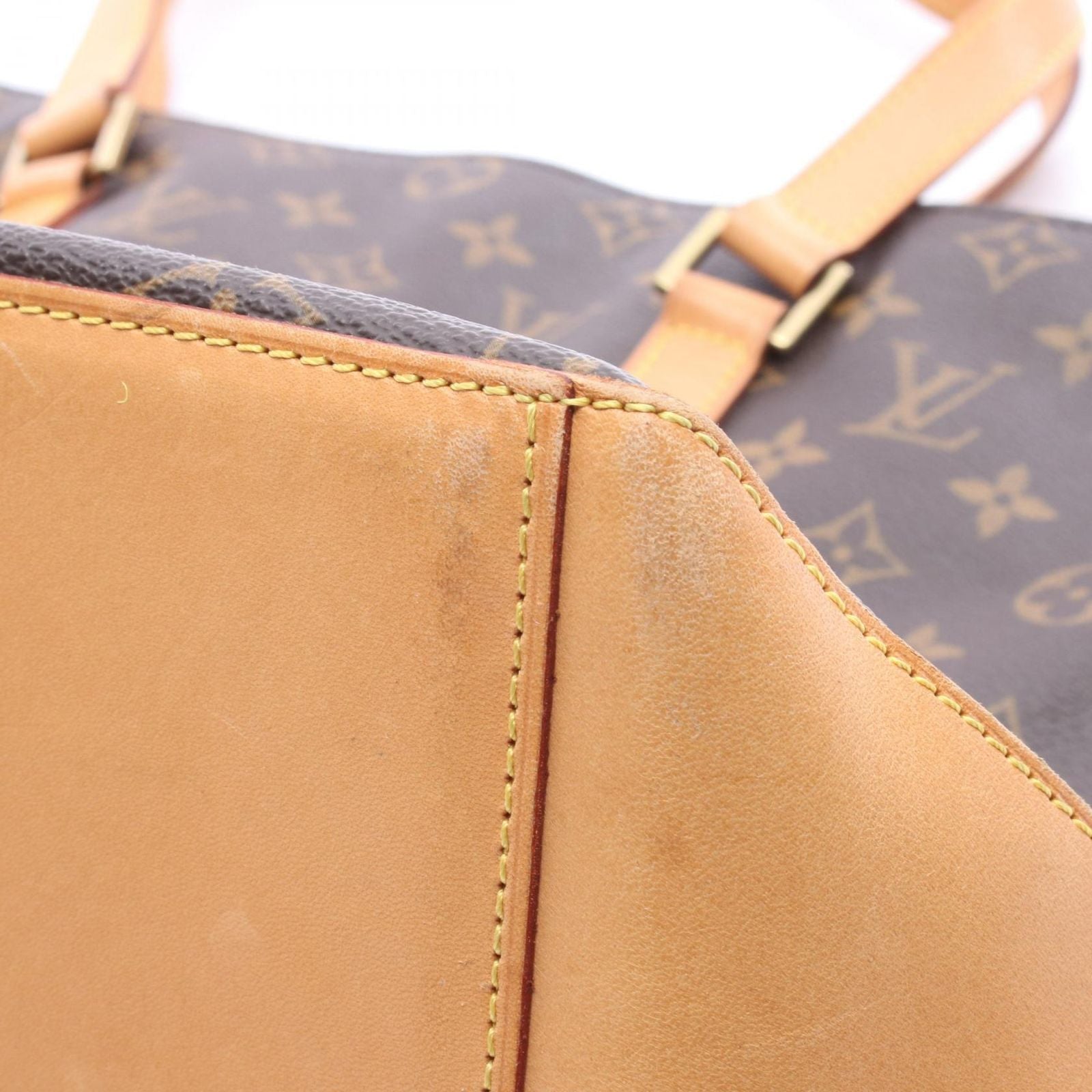 Louis Vuitton Tote Cabas Mezzo Canvas Leather Cover — view 7