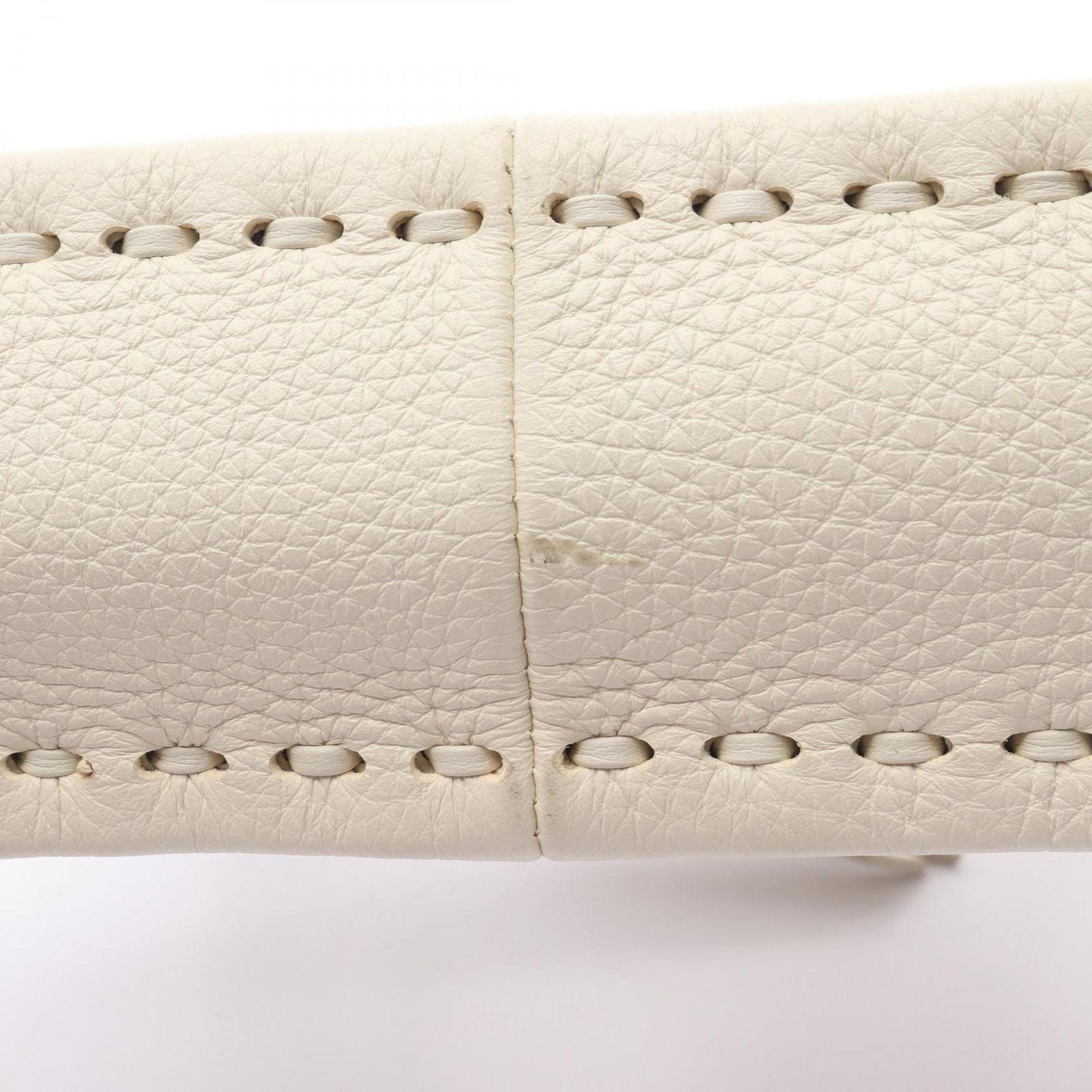 Fendi Handbag Small Fendessence Selleria Off White Leather — view 7