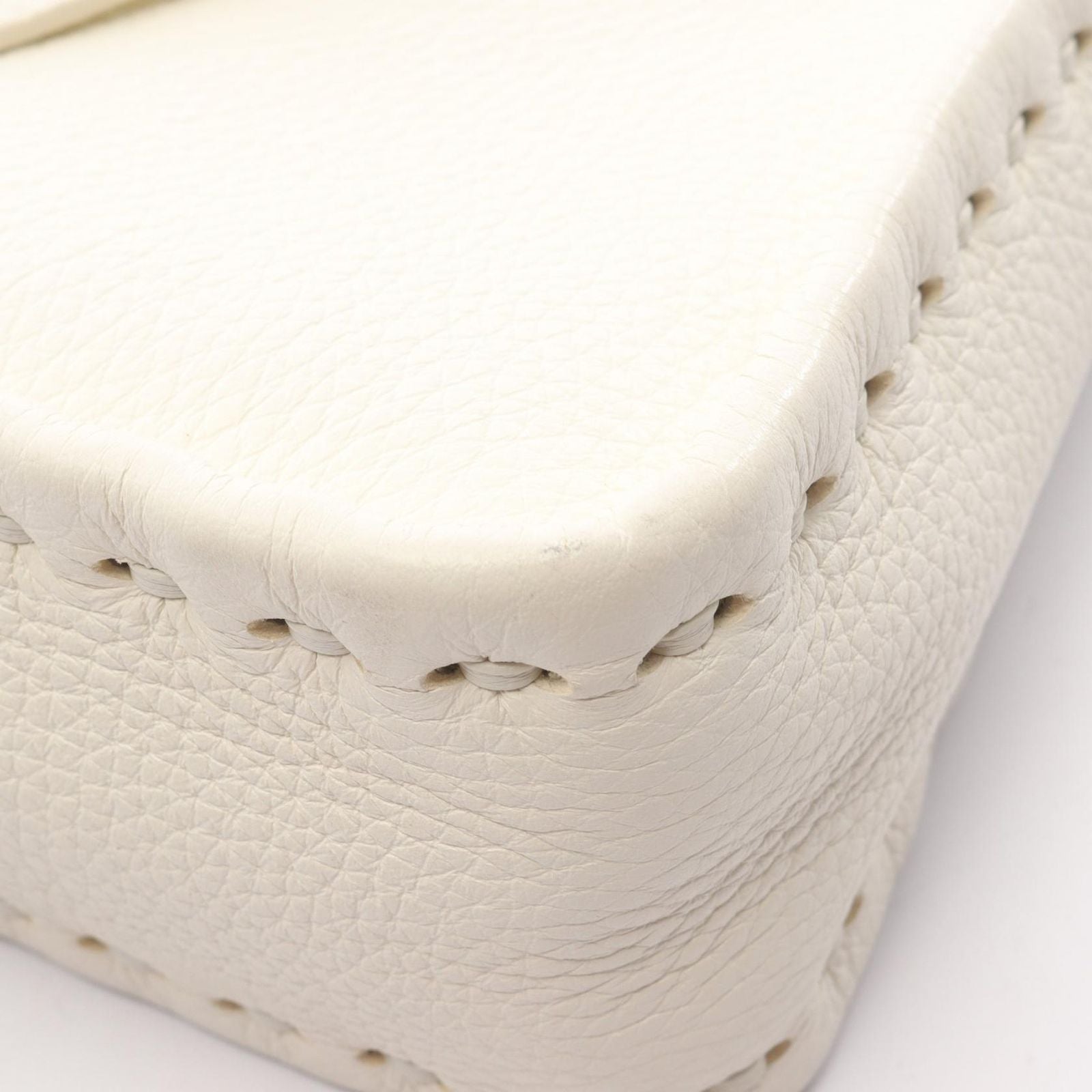 Fendi Handbag Small Fendessence Selleria Off White Leather — view 6