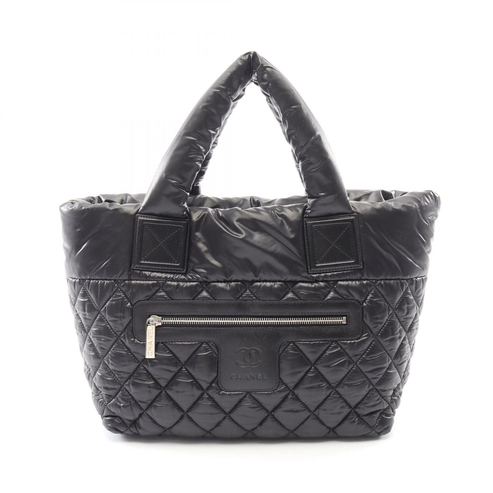 Chanel Tote Coco Cocoon Small Reversible Black Nylon Leather