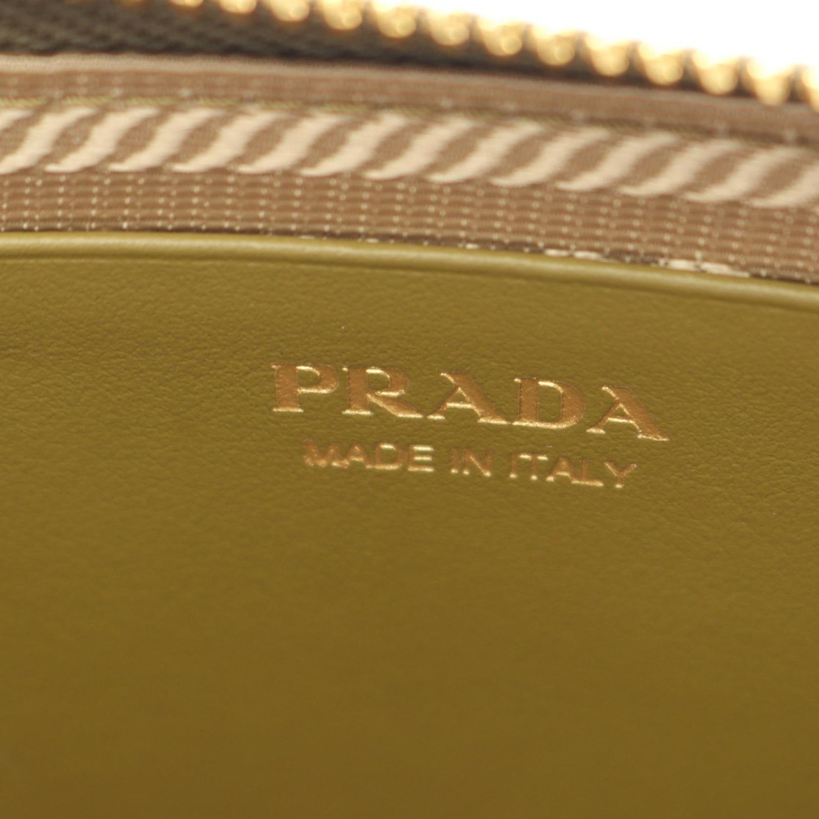 Prada Mini Contenitori 2-Way Olive Leather Triangle Shoulder Bag — view 4
