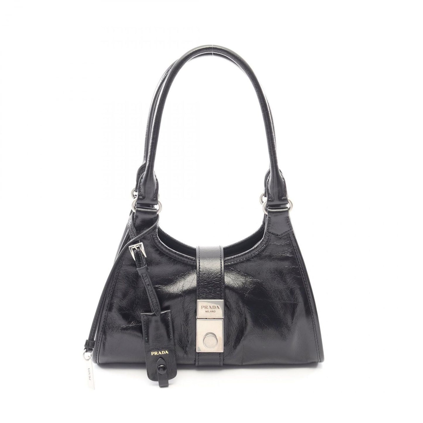 Prada Handbag Soft Lux Black Leather Mini
