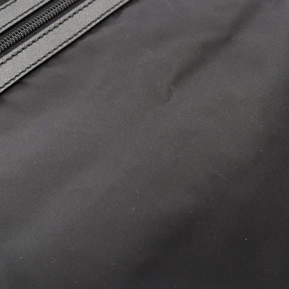 Prada Shoulder Bag Viaggio Black Nylon Saffiano Leather Triangle Logo — view 8