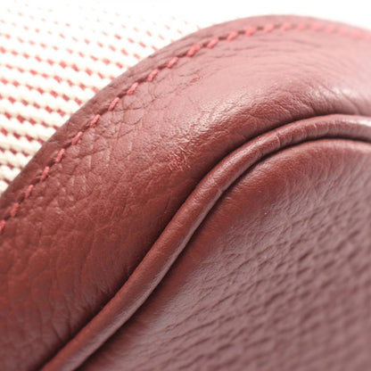 Hermes Tote Garden Party PM Ecru Rouge Ash Canvas Leather — view 7