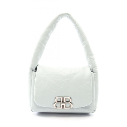 Balenciaga Shoulder Bag Monaco Mint Blue Leather Small