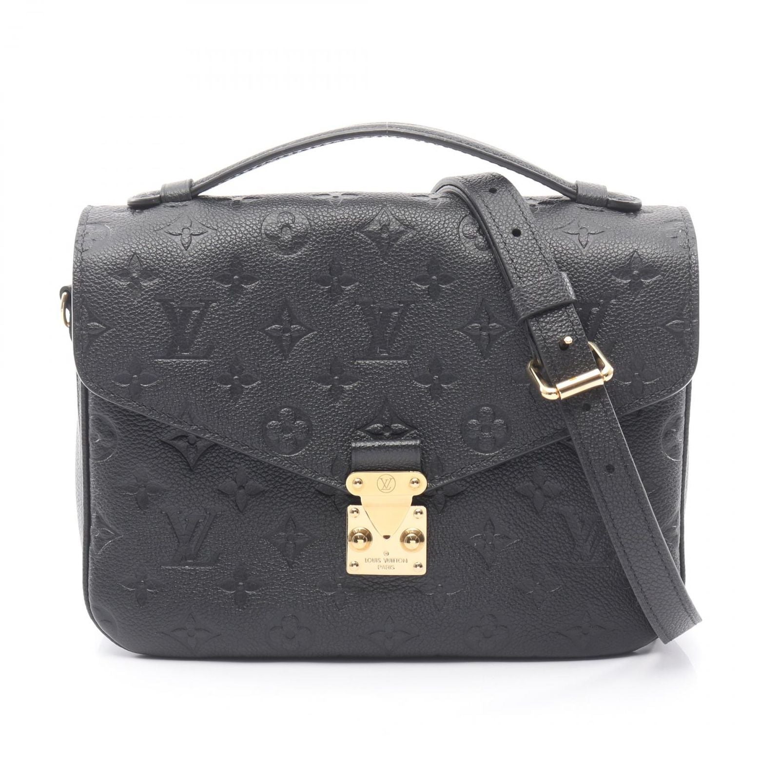 Louis Vuitton Handbag Pochette Metis MM Noir Leather