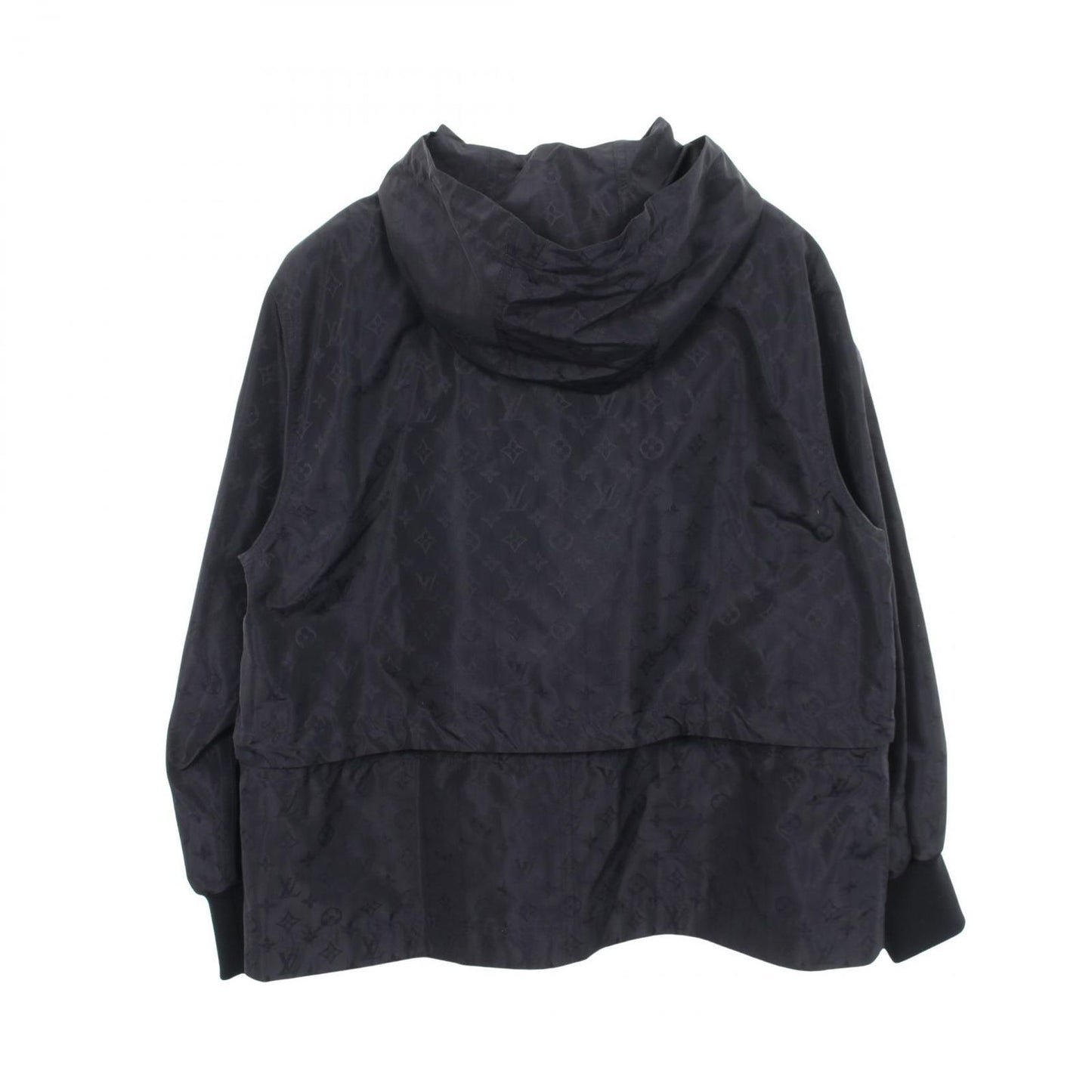 Louis Vuitton Jacket Monogram Hooded Navy Silk — view 2