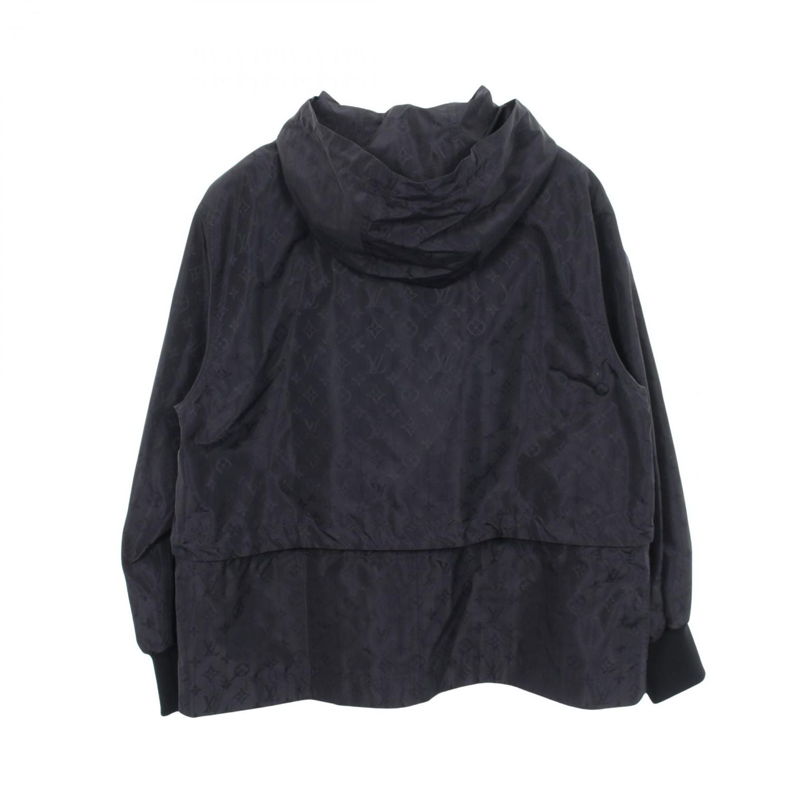 Louis Vuitton Jacket Monogram Hooded Navy Silk — view 2
