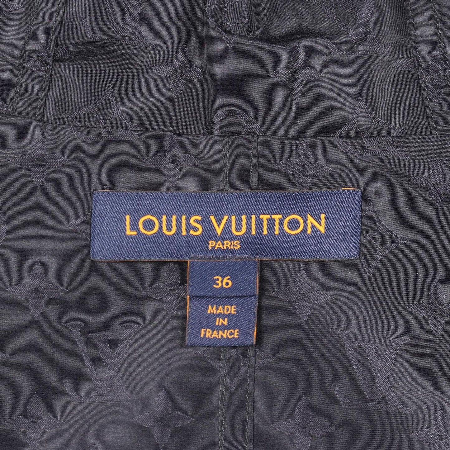 Louis Vuitton Jacket Monogram Hooded Navy Silk — view 3