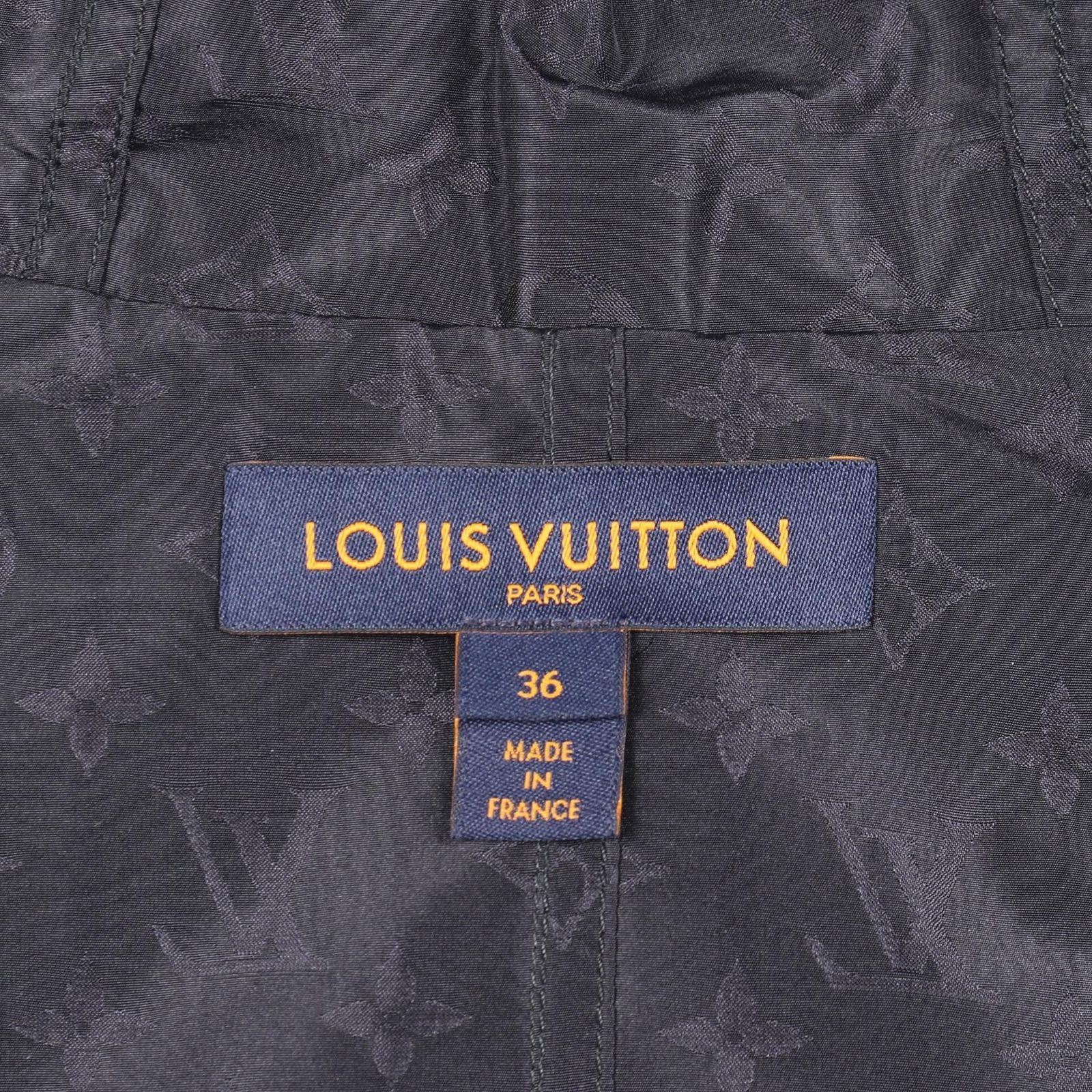 Louis Vuitton Jacket Monogram Hooded Navy Silk — view 3