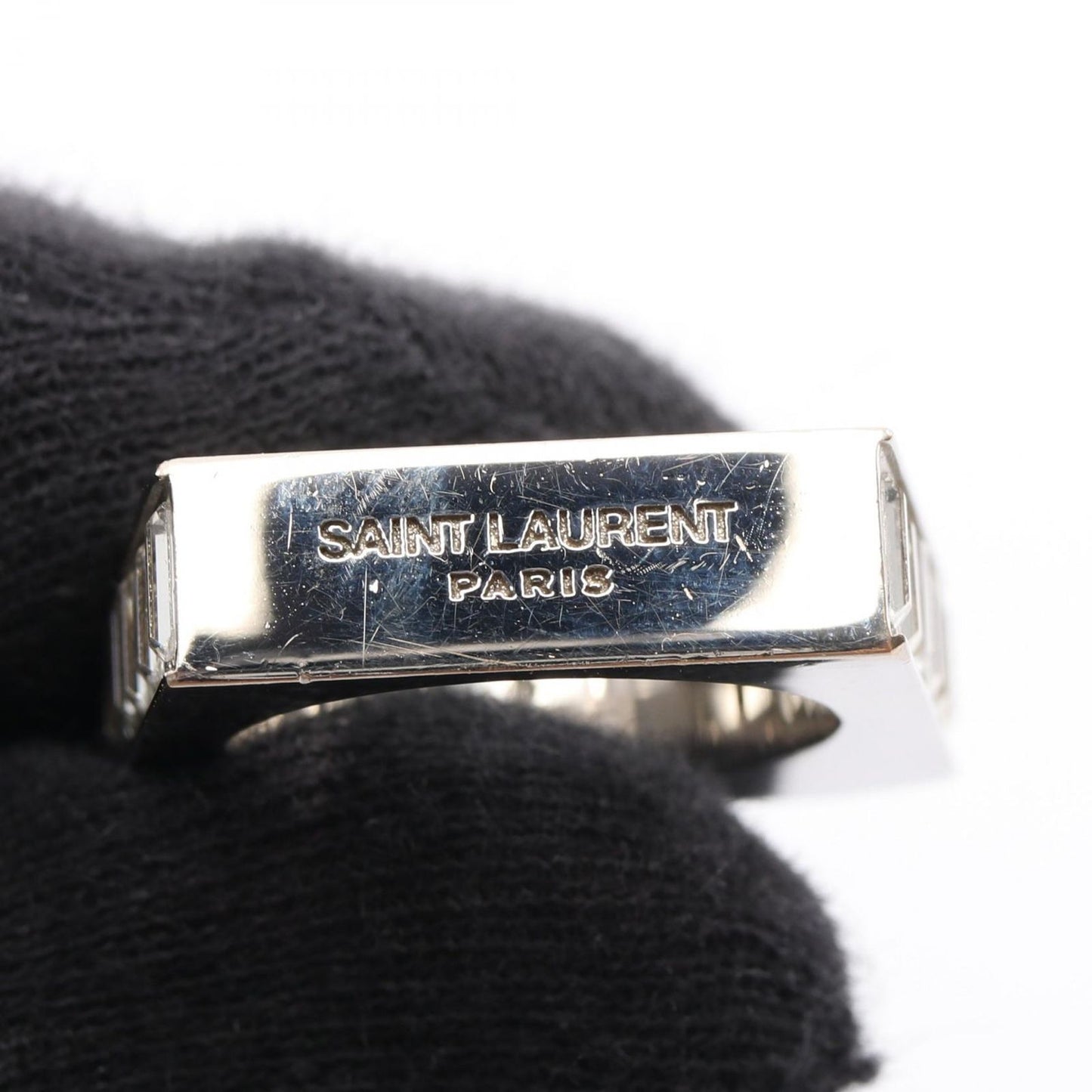 Saint Laurent Paris Ring Stainless Steel — view 4