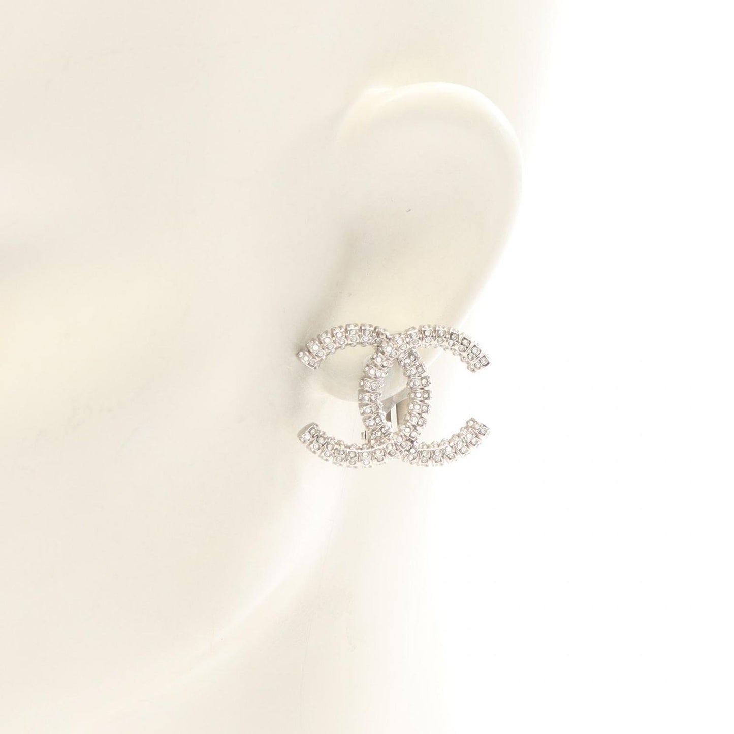 Chanel Earrings CC Logo Stainless Steel — view 4