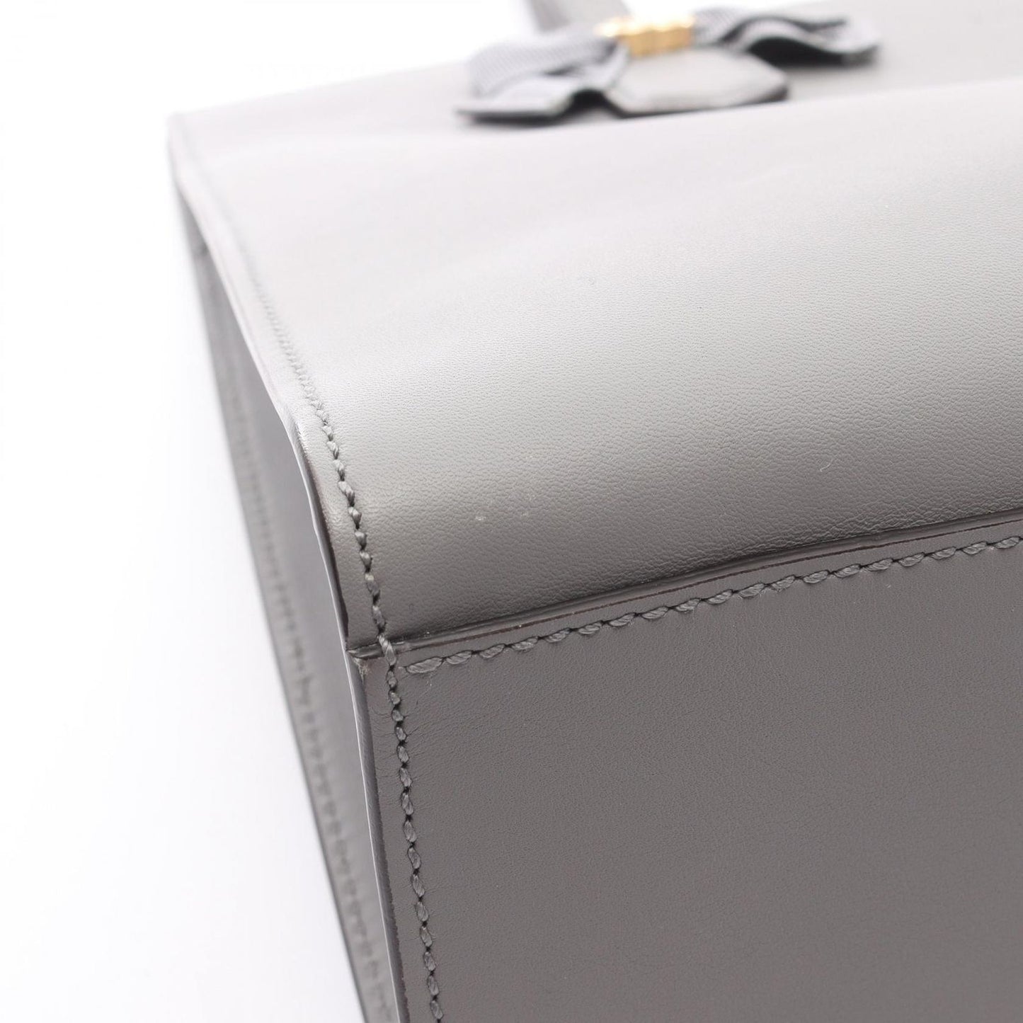 Gucci Tote GG Ribbon Gray Leather — view 9