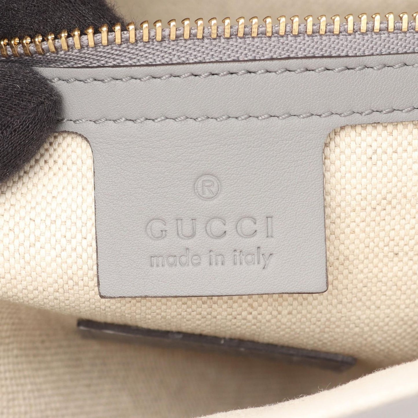Gucci Tote GG Ribbon Gray Leather — view 4