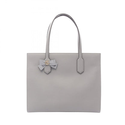 Gucci Tote GG Ribbon Gray Leather