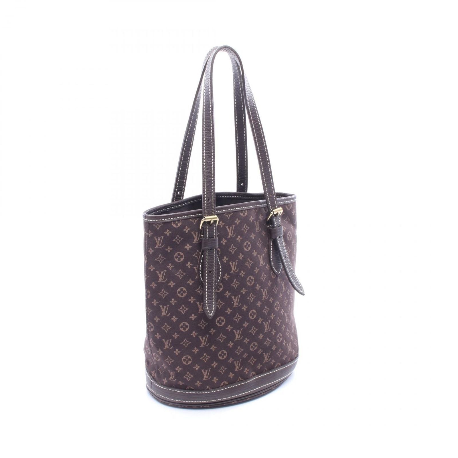 Louis Vuitton Tote Bucket PM Ebene Canvas Leather — view 2