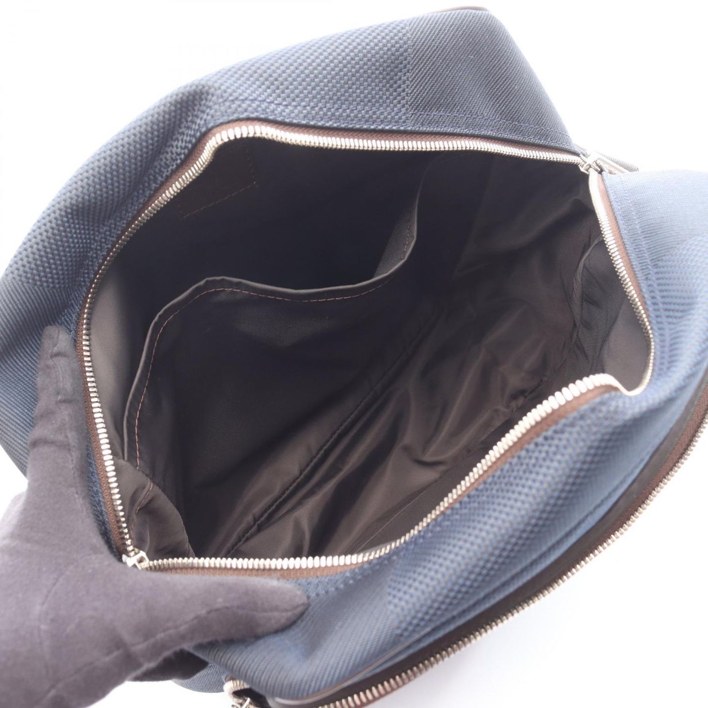 Louis Vuitton Shoulder Bag Pilot Blue Ocean Canvas Leather — view 3