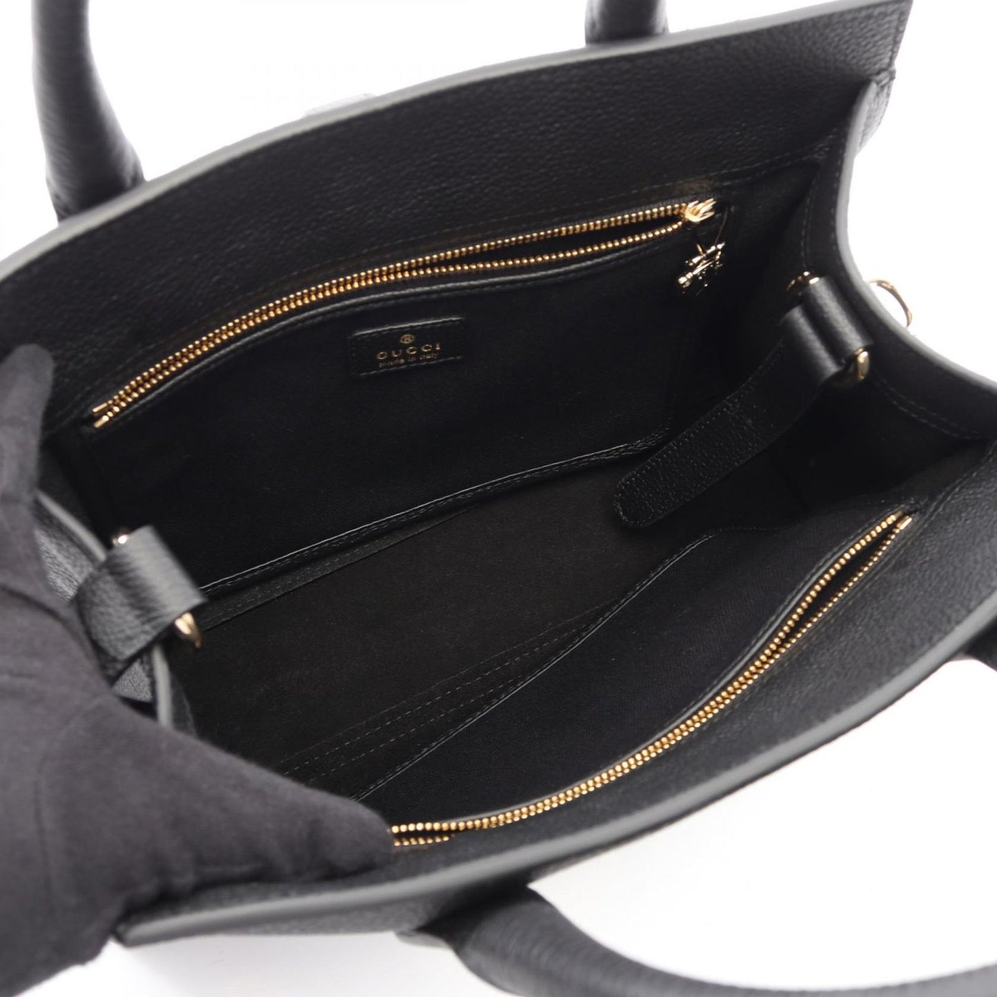 Gucci Tote with Hook Closure 2-Way Black Leather — view 3