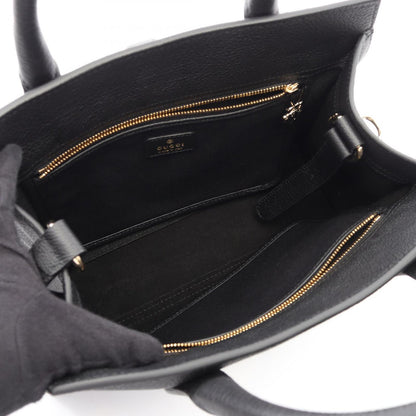 Gucci Tote with Hook Closure 2-Way Black Leather — view 3