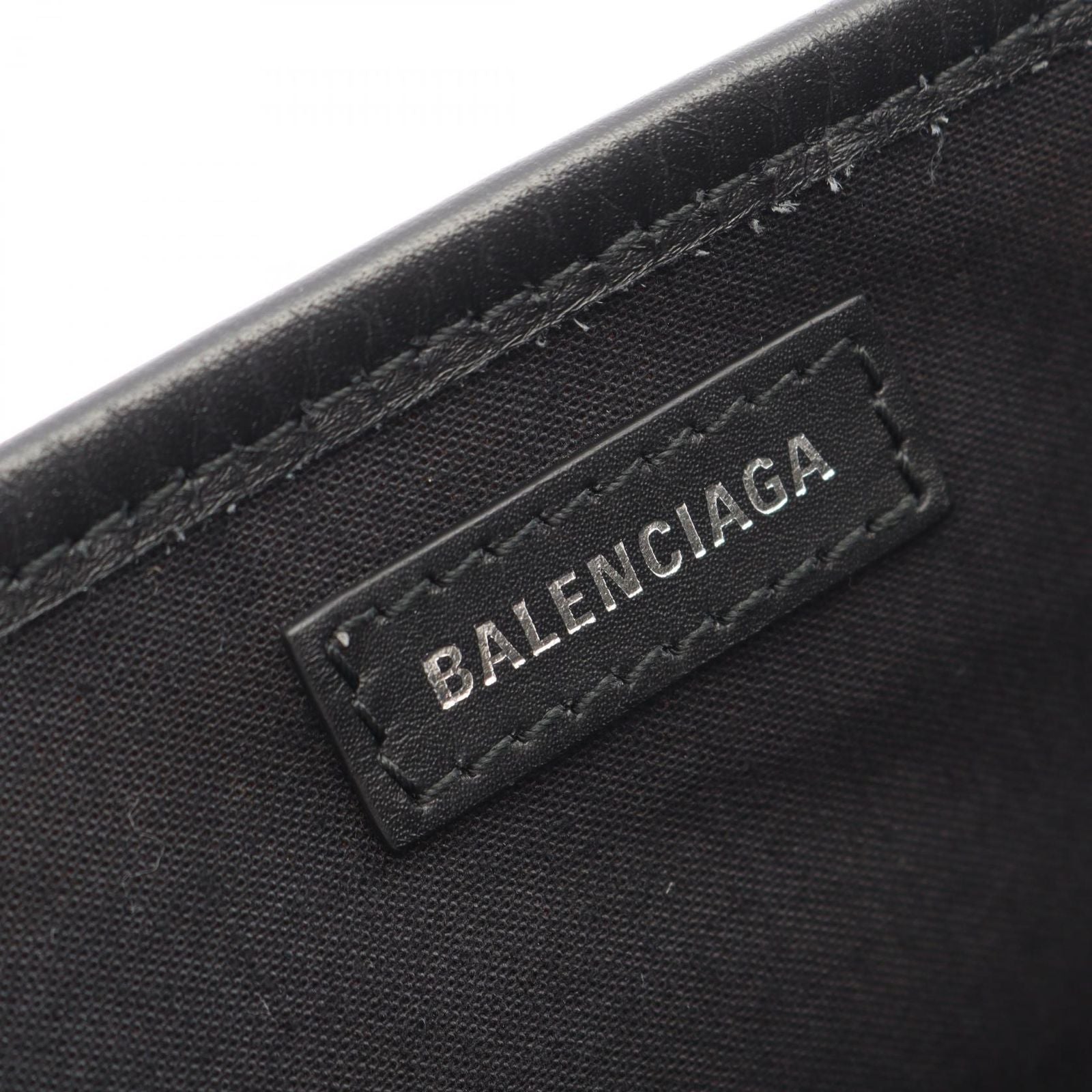 Balenciaga Tote Navy Cabas S Natural Black Canvas Leather — view 4