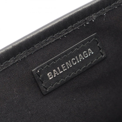 Balenciaga Tote Navy Cabas S Natural Black Canvas Leather — view 4