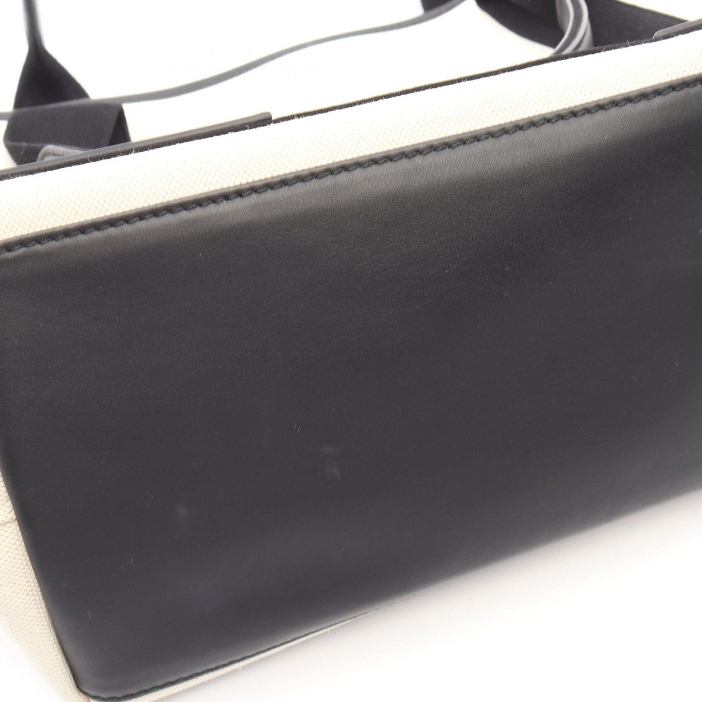 Balenciaga Tote Navy Cabas S Natural Black Canvas Leather — view 8