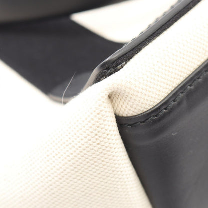 Balenciaga Tote Navy Cabas S Natural Black Canvas Leather — view 7