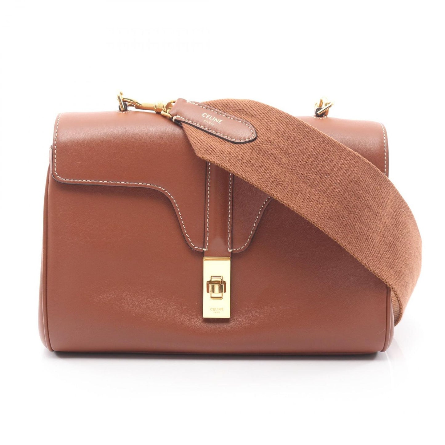 Celine Shoulder Bag Teen Soft 16 Brown Leather
